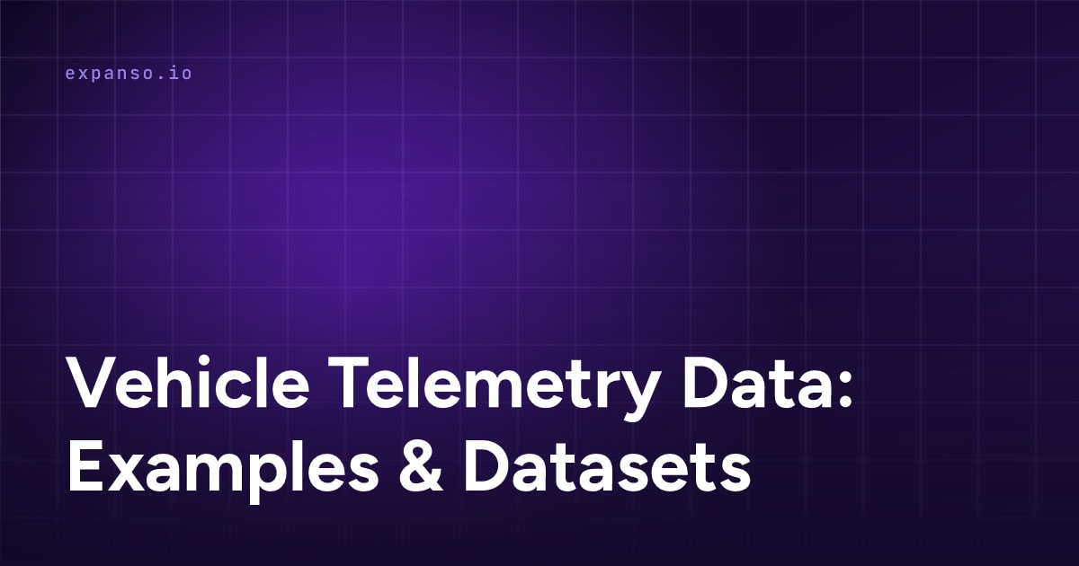 Vehicle Telemetry Data: Examples & Datasets